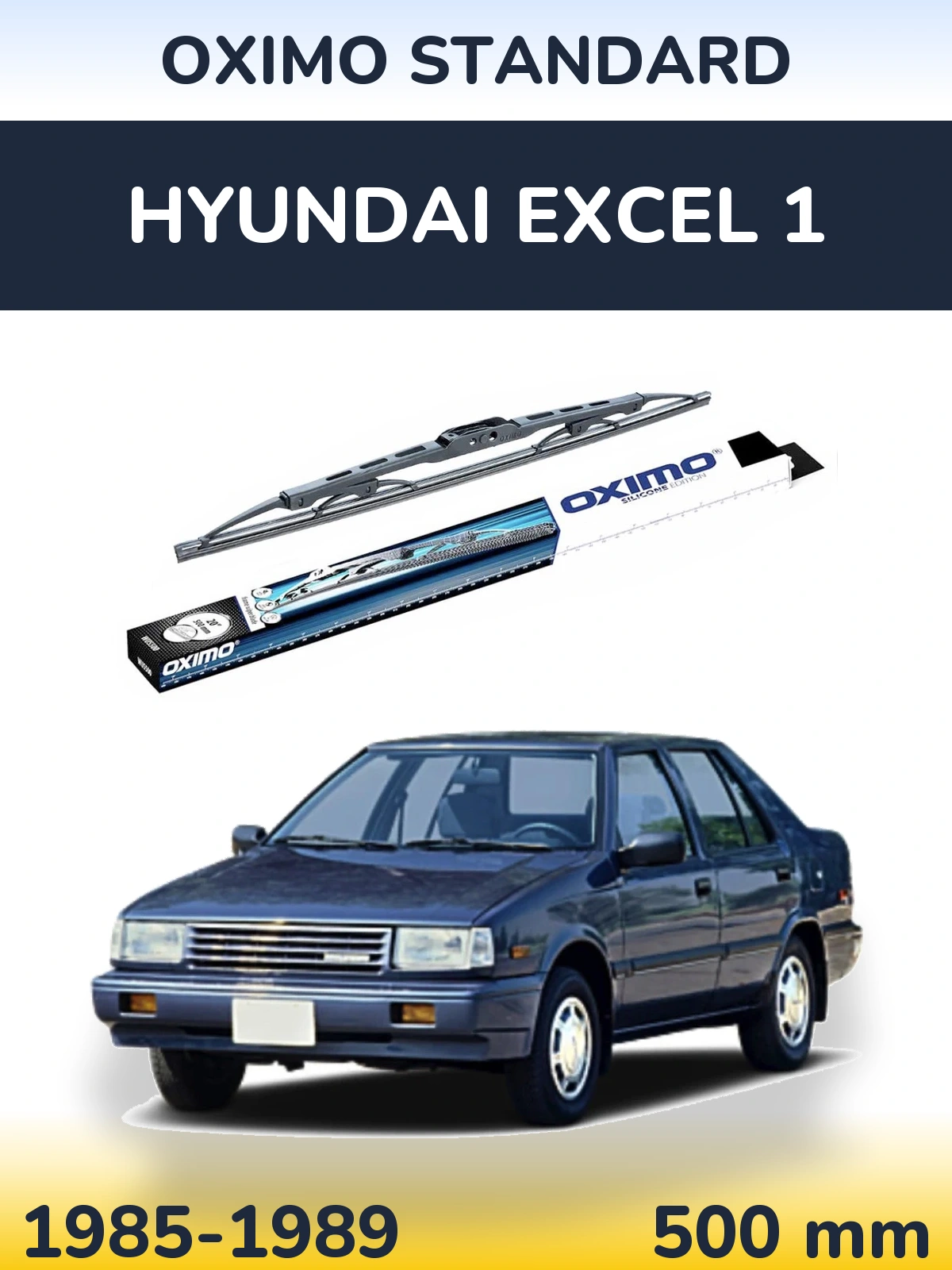 Задний дворник Oximo Standard 500 мм для Hyundai Excel 1 1985-1989