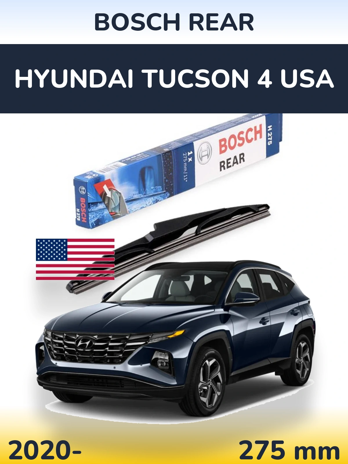 Tylna wycieraczka BOSCH Rear 275 mm do Hyundai Tucson 4 USA 2020-2026