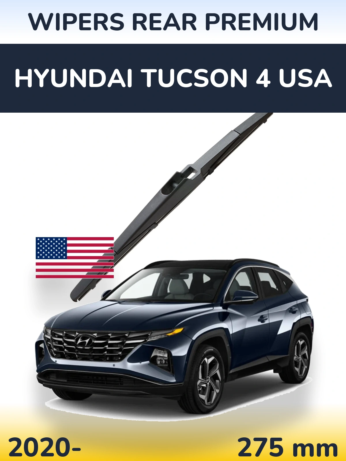 Tylna wycieraczka WIPERS REAR PREMIUM 275 mm do Hyundai Tucson 4 USA 2020-2026