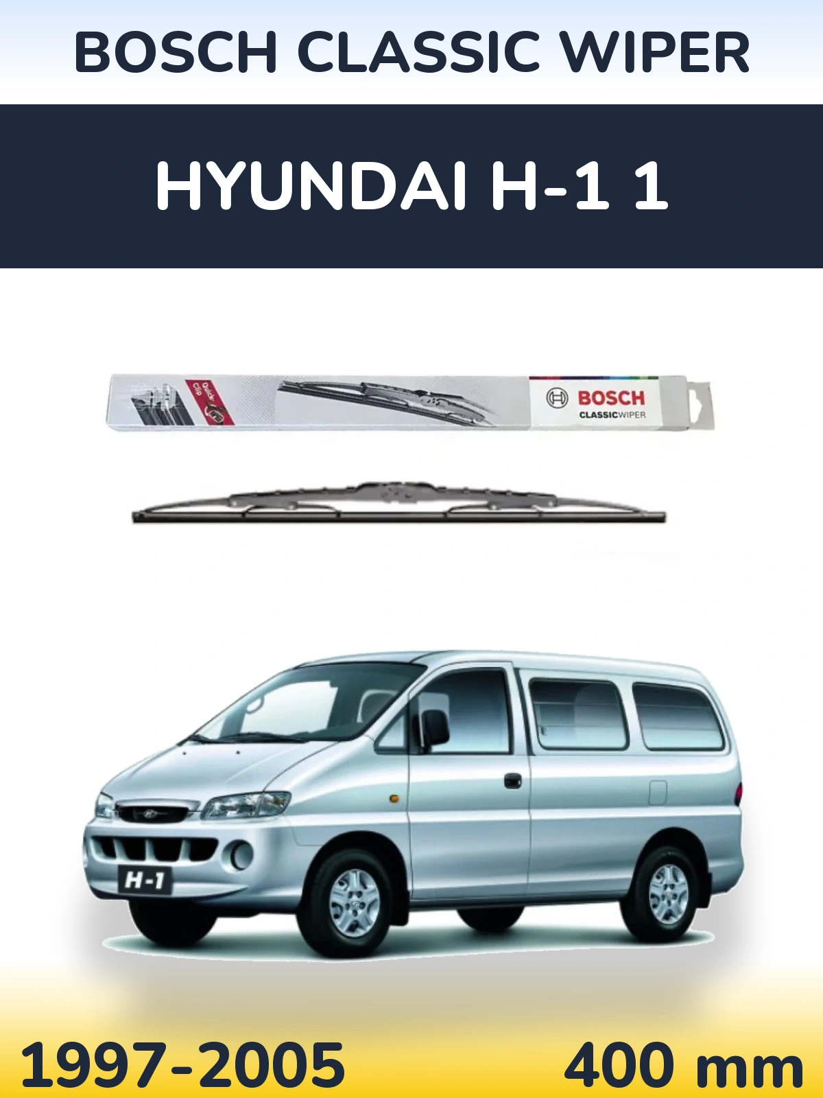 Tylna wycieraczka BOSCH Classic Wiper 400 mm do Hyundai H-1 1 1997-2005