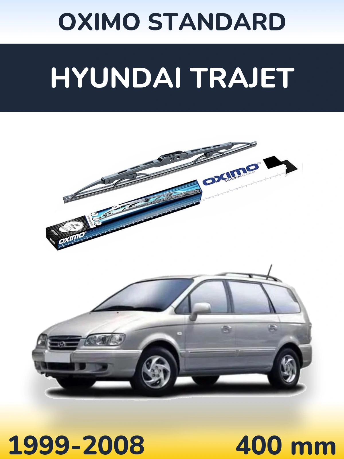 Rear wiper blade Oximo Standard 400 mm for Hyundai Trajet 1999-2008