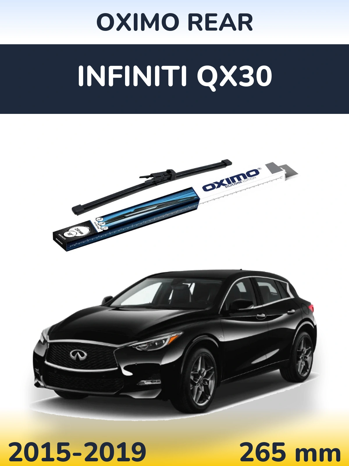 Rear wiper blade Oximo Rear 250 mm for Infiniti QX30 2015-2019