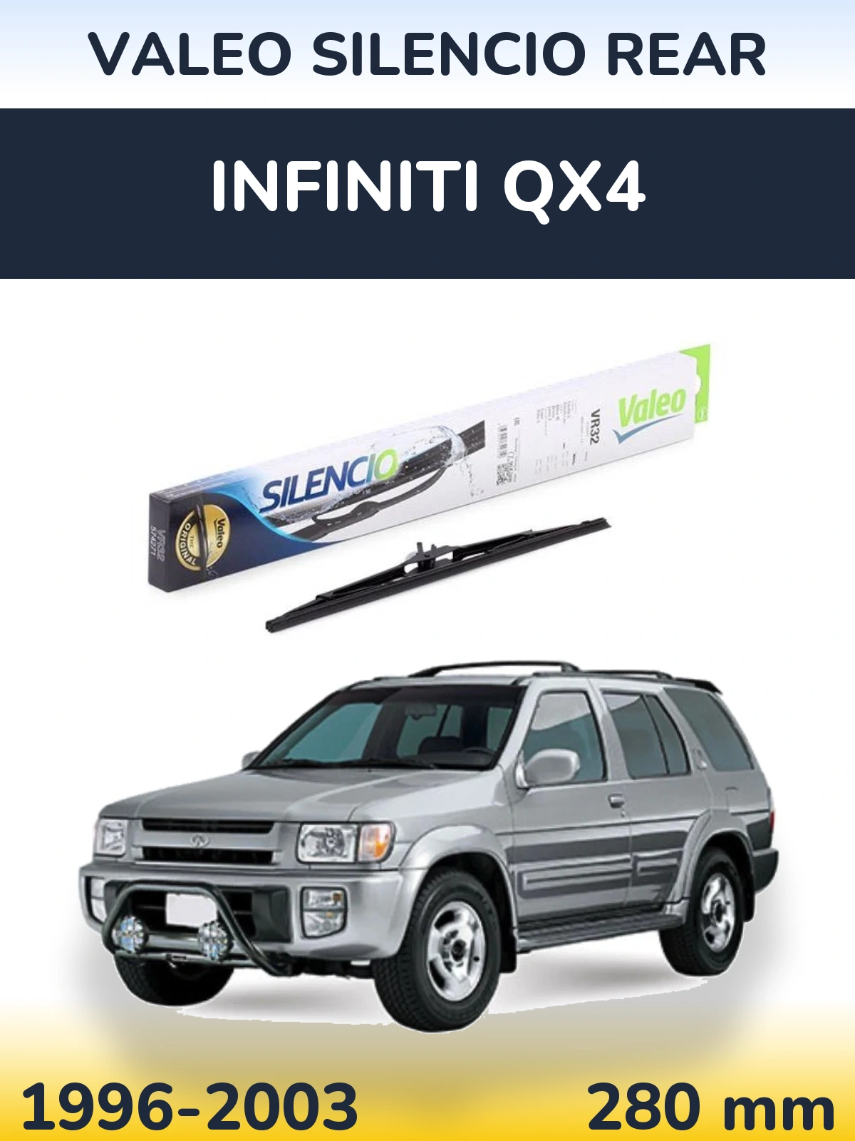 Задний дворник Valeo Silencio Rear 280 мм для Infiniti QX4 1996-2003