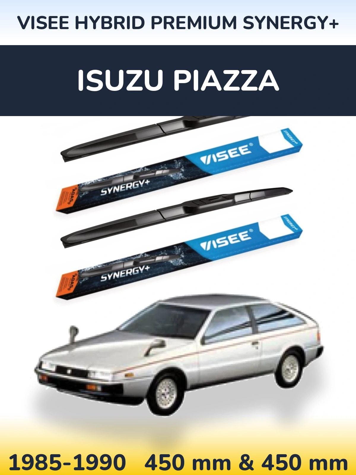 Komplet przednich wycieraczek VISEE HYBRID PREMIUM SYNERGY+ 450 & 450 mm do Isuzu Piazza 1985-1990