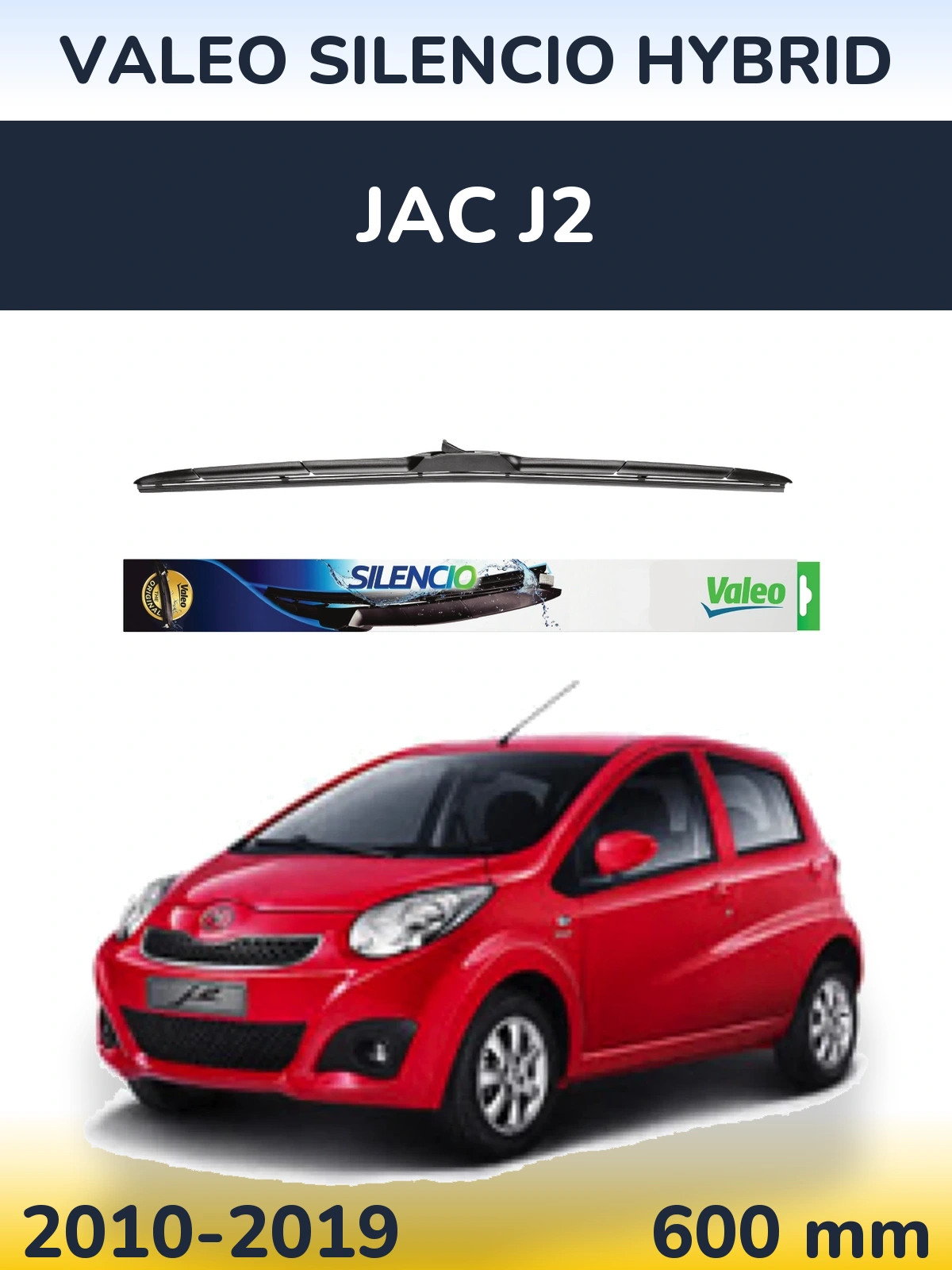Przednia wycieraczka Valeo Silencio Hybrid 600 mm do JAC J2 2010-2019