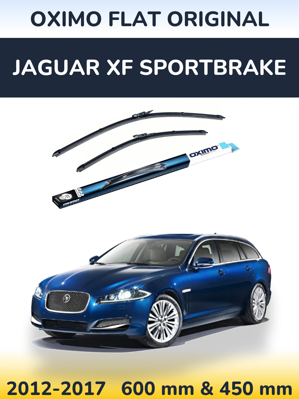 Komplet przednich wycieraczek Oximo Flat Original 600 & 450 mm do Jaguar XF Sportbrake 2012-2017