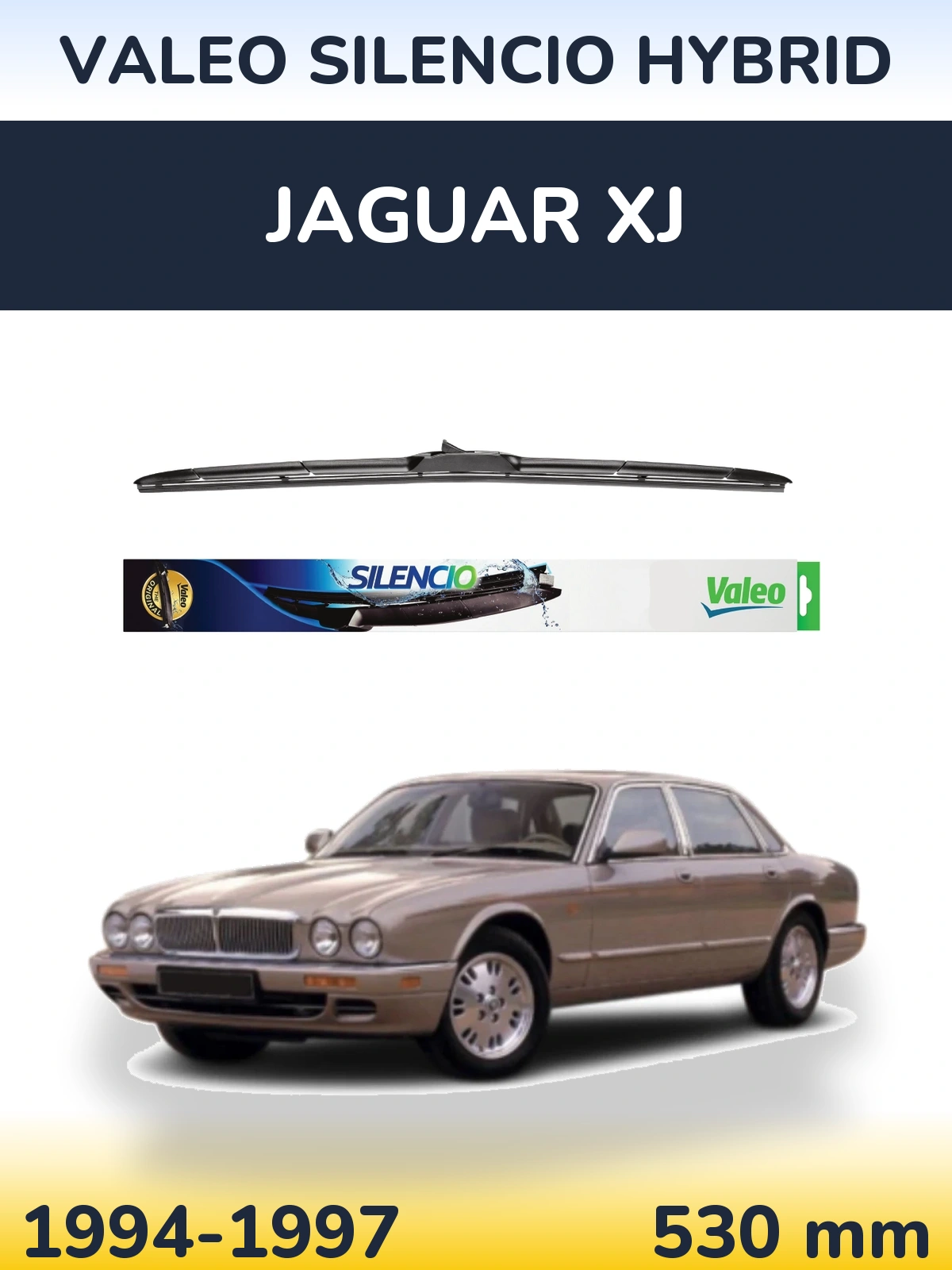 Przednia wycieraczka Valeo Silencio Hybrid 530 mm do Jaguar XJ 1994-1997