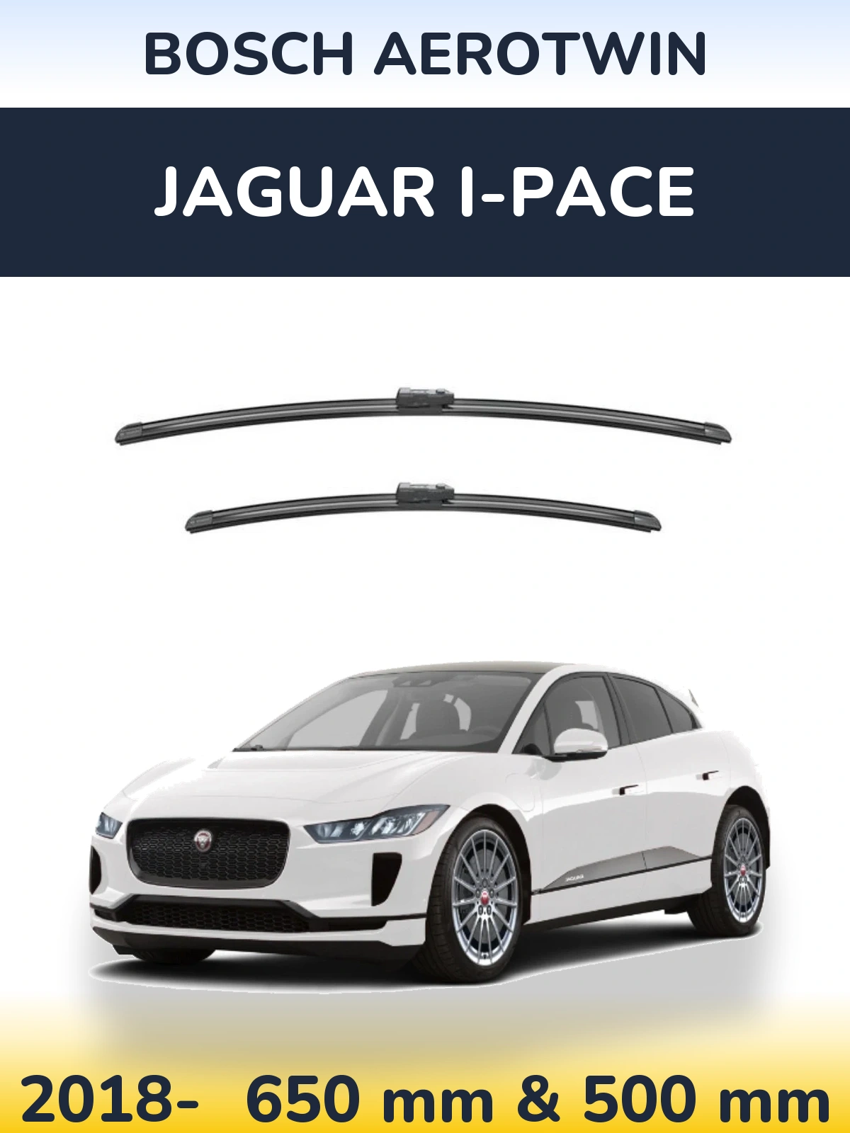 Komplet przednich wycieraczek BOSCH AeroTwin 650 & 500 mm do Jaguar I-Pace 2018-2026