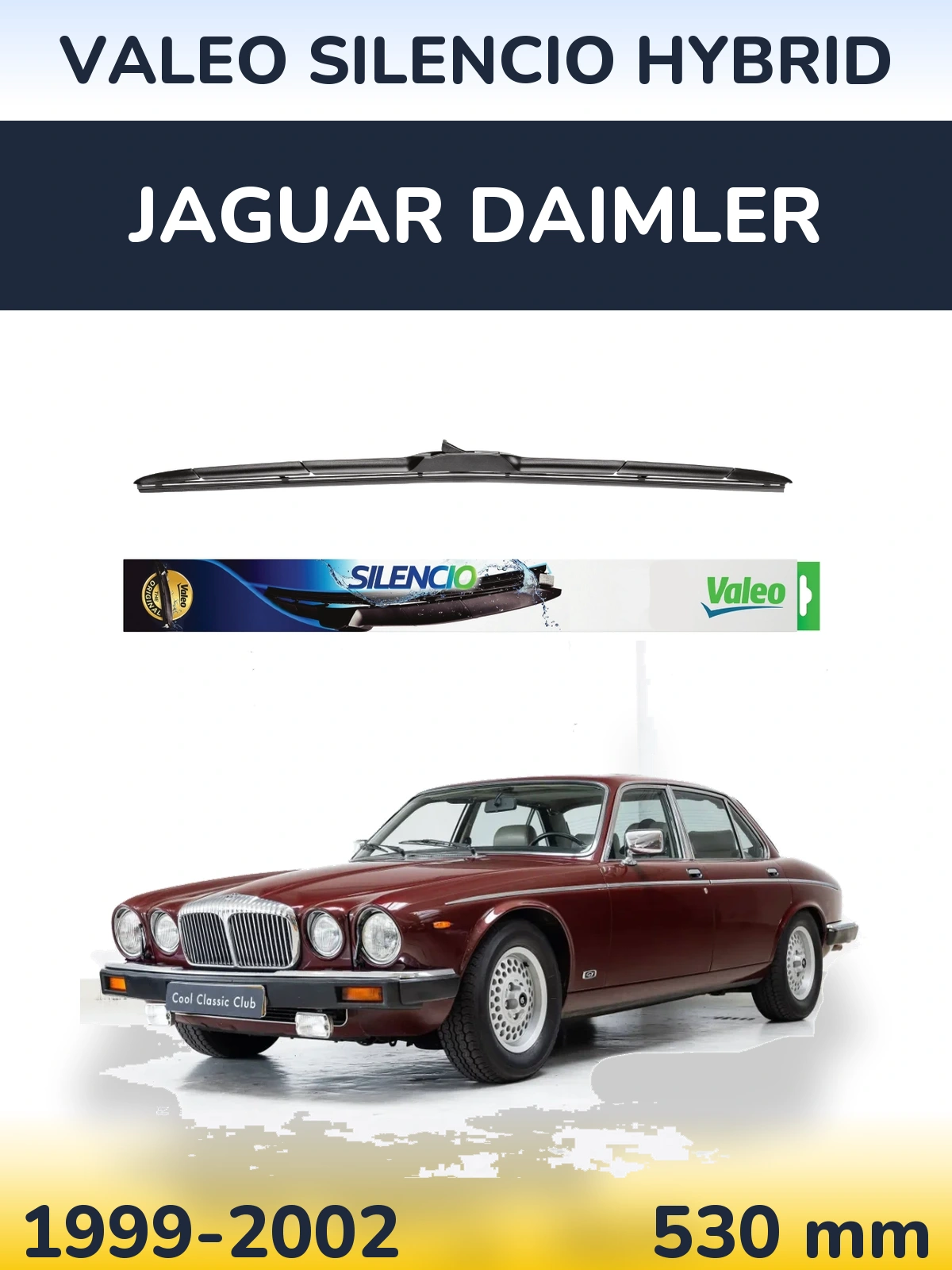 Передний дворник Valeo Silencio Hybrid 530 мм для Jaguar Daimler 1999-2002