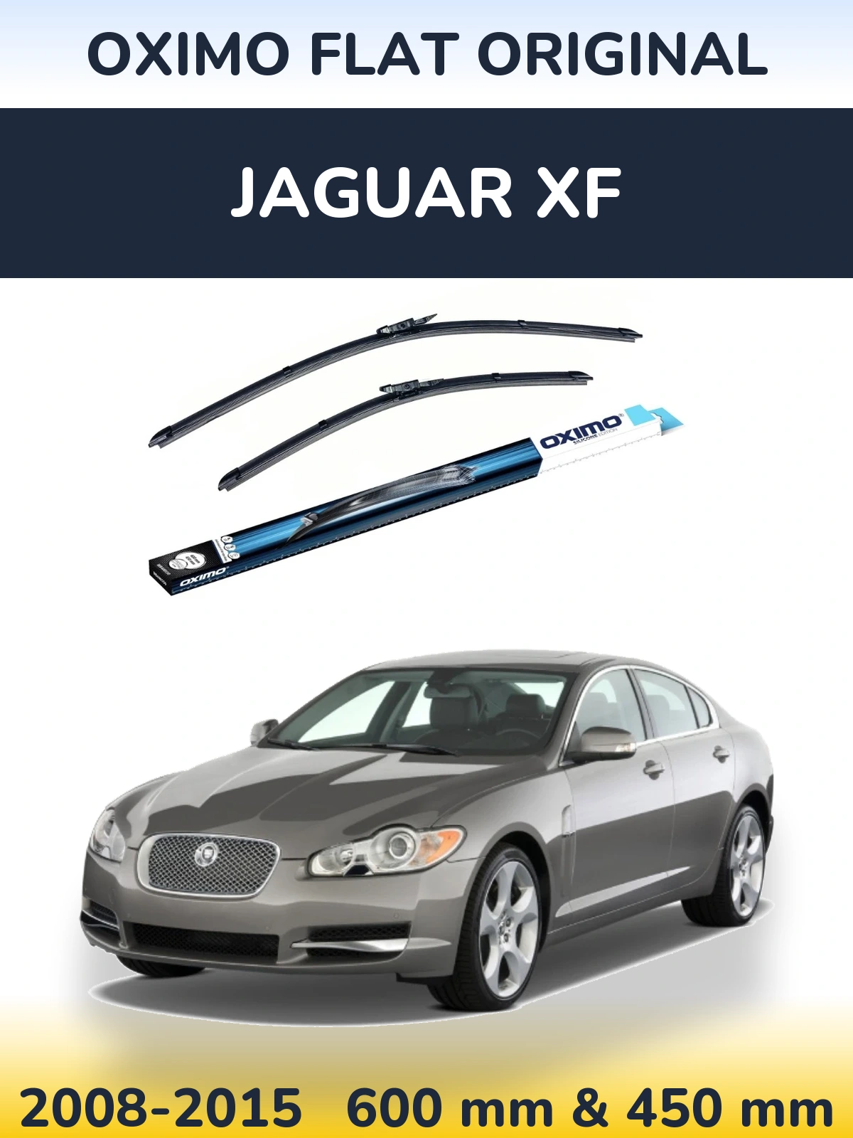 Komplet przednich wycieraczek Oximo Flat Original 600 & 450 mm do Jaguar XF 2008-2015