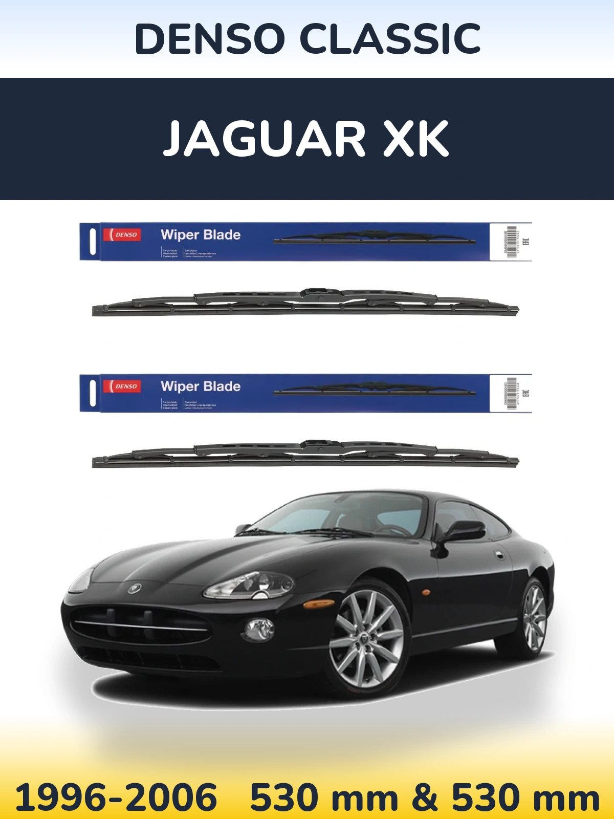 Komplet przednich wycieraczek Denso Classic 530 & 530 mm do Jaguar XK 1996-2006