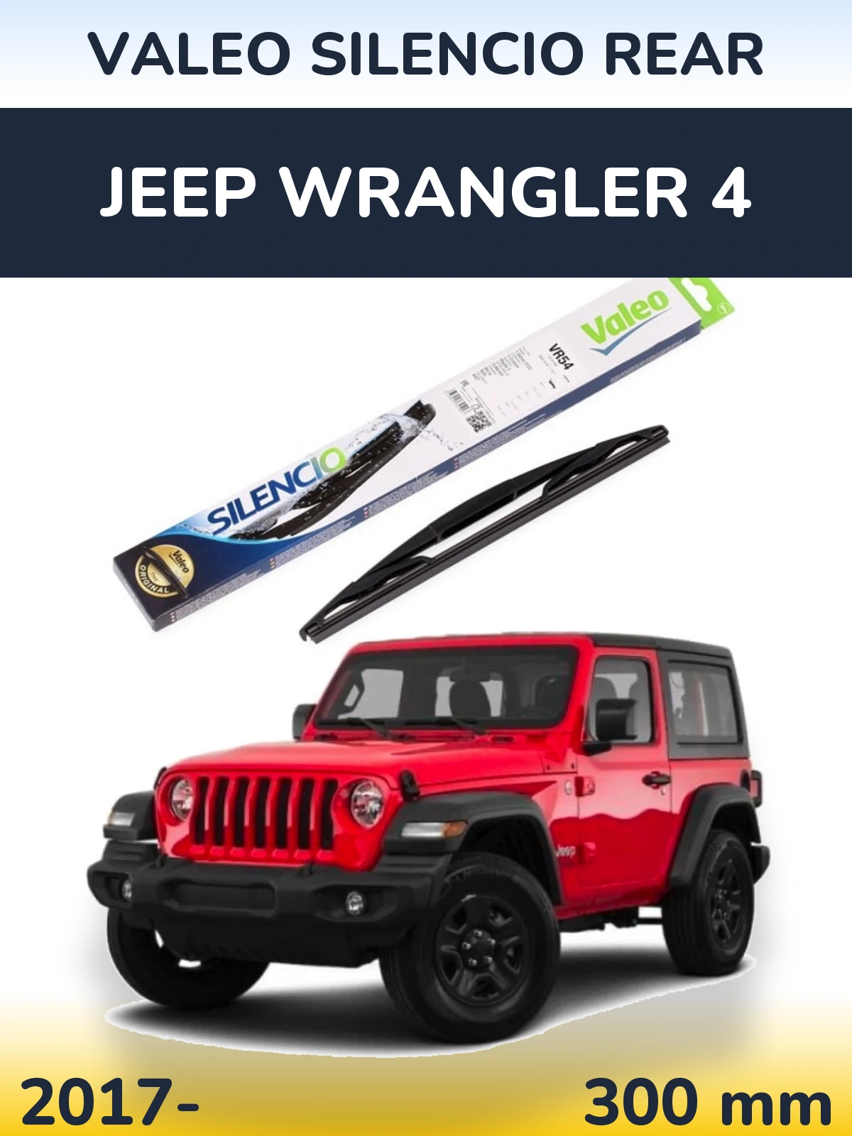 Tylna wycieraczka Valeo Silencio Rear 300 mm do Jeep Wrangler 4 2017-2026