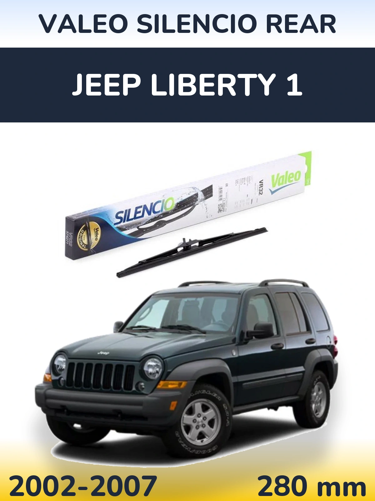 Tylna wycieraczka Valeo Silencio Rear 280 mm do Jeep Liberty 1 2002-2007