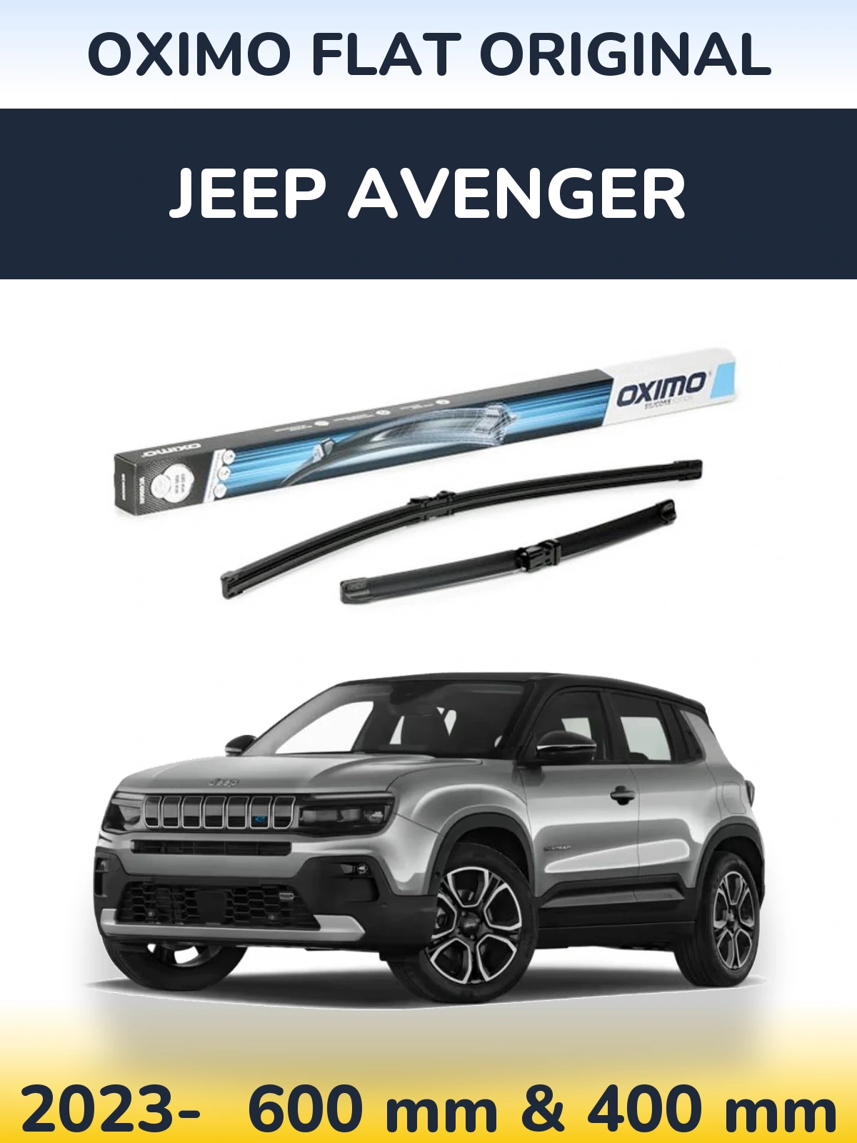 Komplet przednich wycieraczek Oximo Flat Original 600 & 400 mm do Jeep Avenger 2023-2026