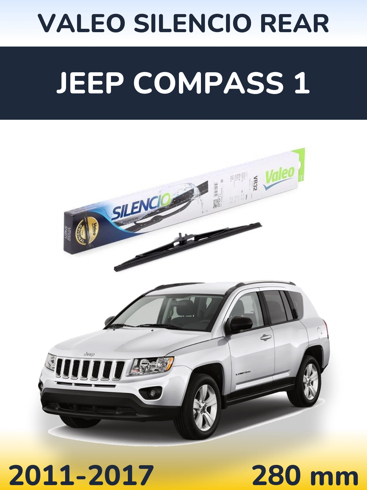 Tylna wycieraczka Valeo Silencio Rear 280 mm do Jeep Compass 1 2011-2017