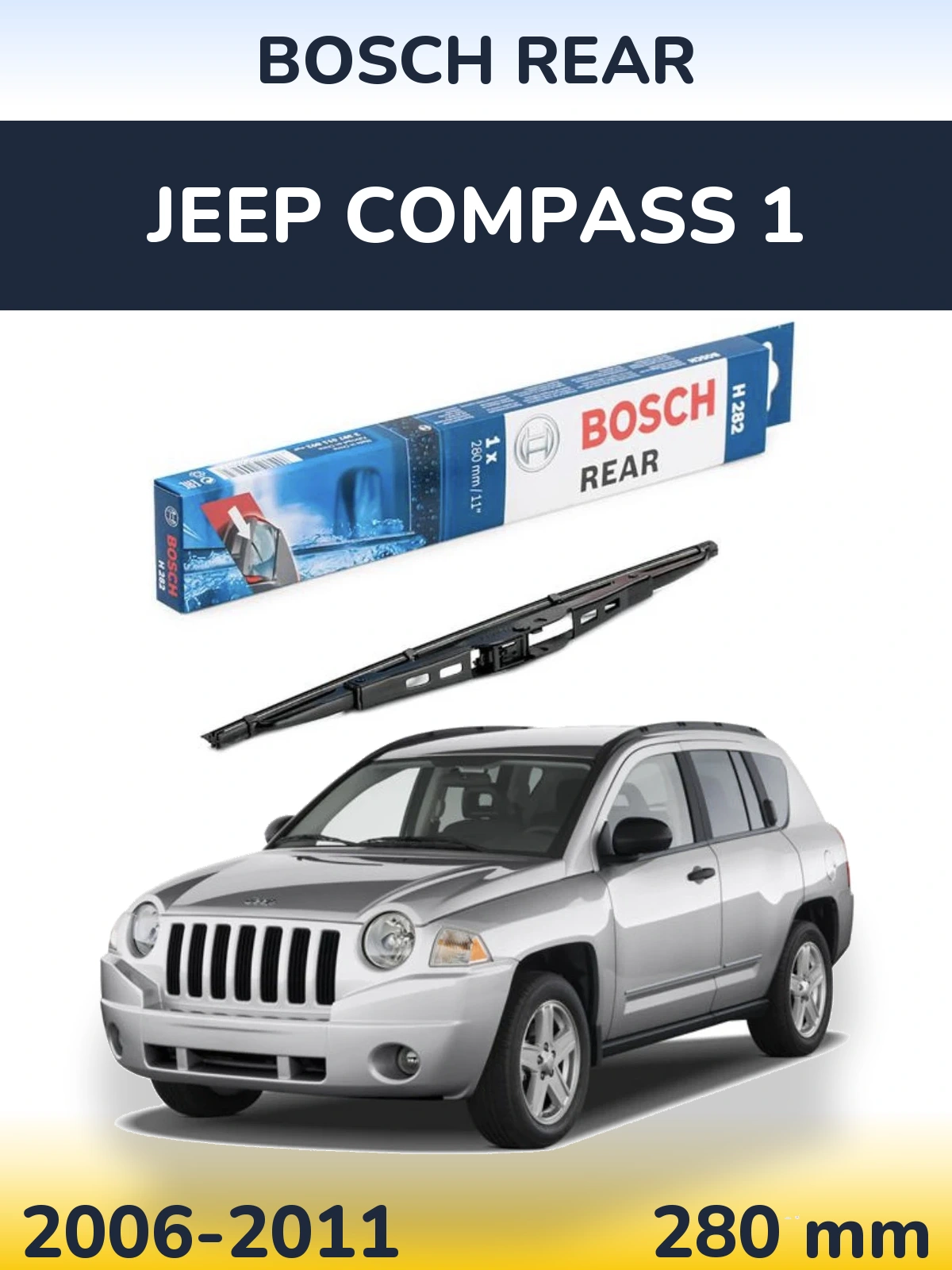 Tylna wycieraczka BOSCH Rear 280 mm do Jeep Compass 1 2006-2011