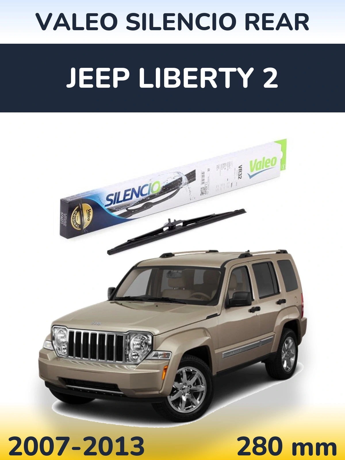 Tylna wycieraczka Valeo Silencio Rear 280 mm do Jeep Liberty 2 2007-2013