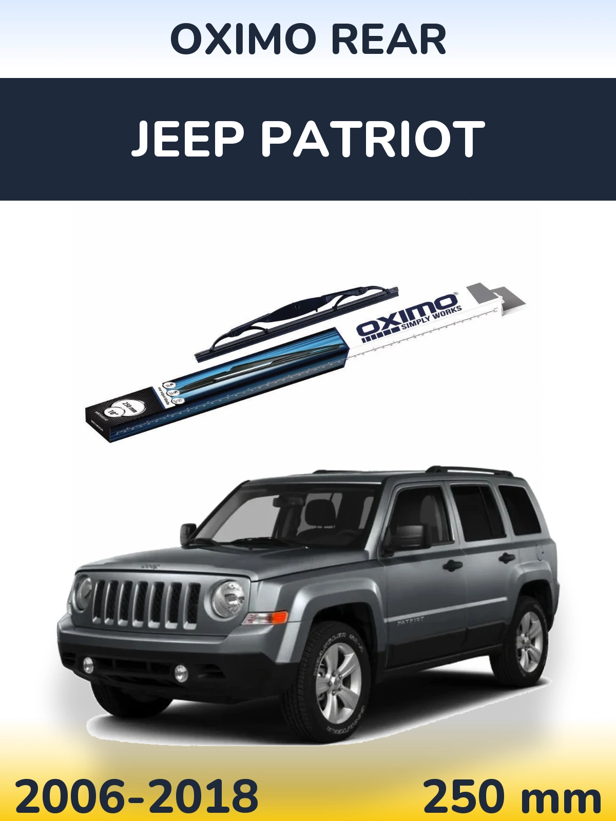 Rear wiper blade Oximo Rear 250 mm for Jeep Patriot 2006-2018