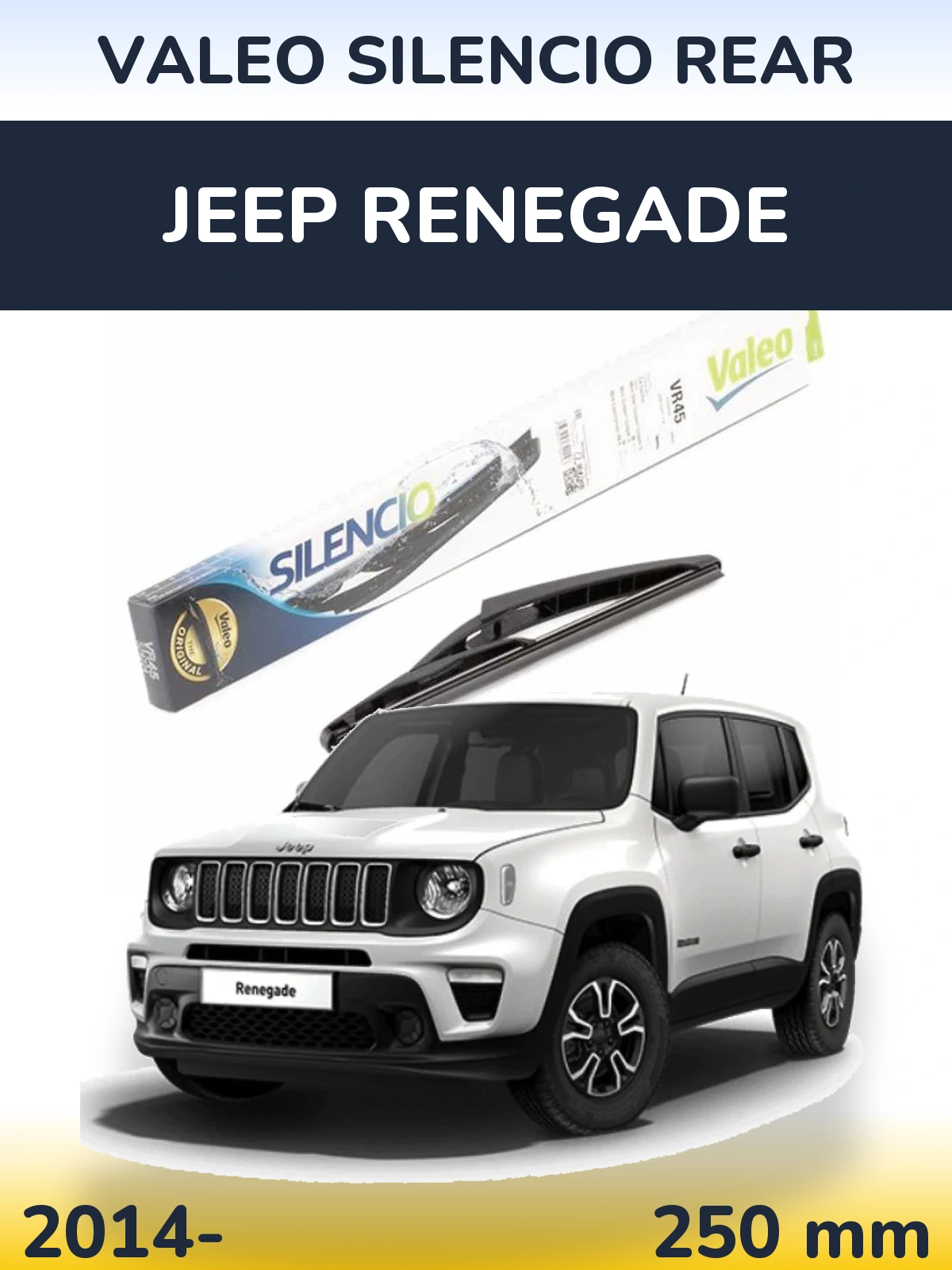 Rear wiper blade Valeo Silencio Rear 240 mm for Jeep Renegade 2014-2026