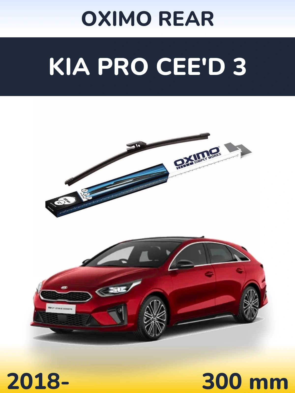 Задний дворник Oximo Rear 300 мм для KIA Pro Cee'd 3 2018-2026