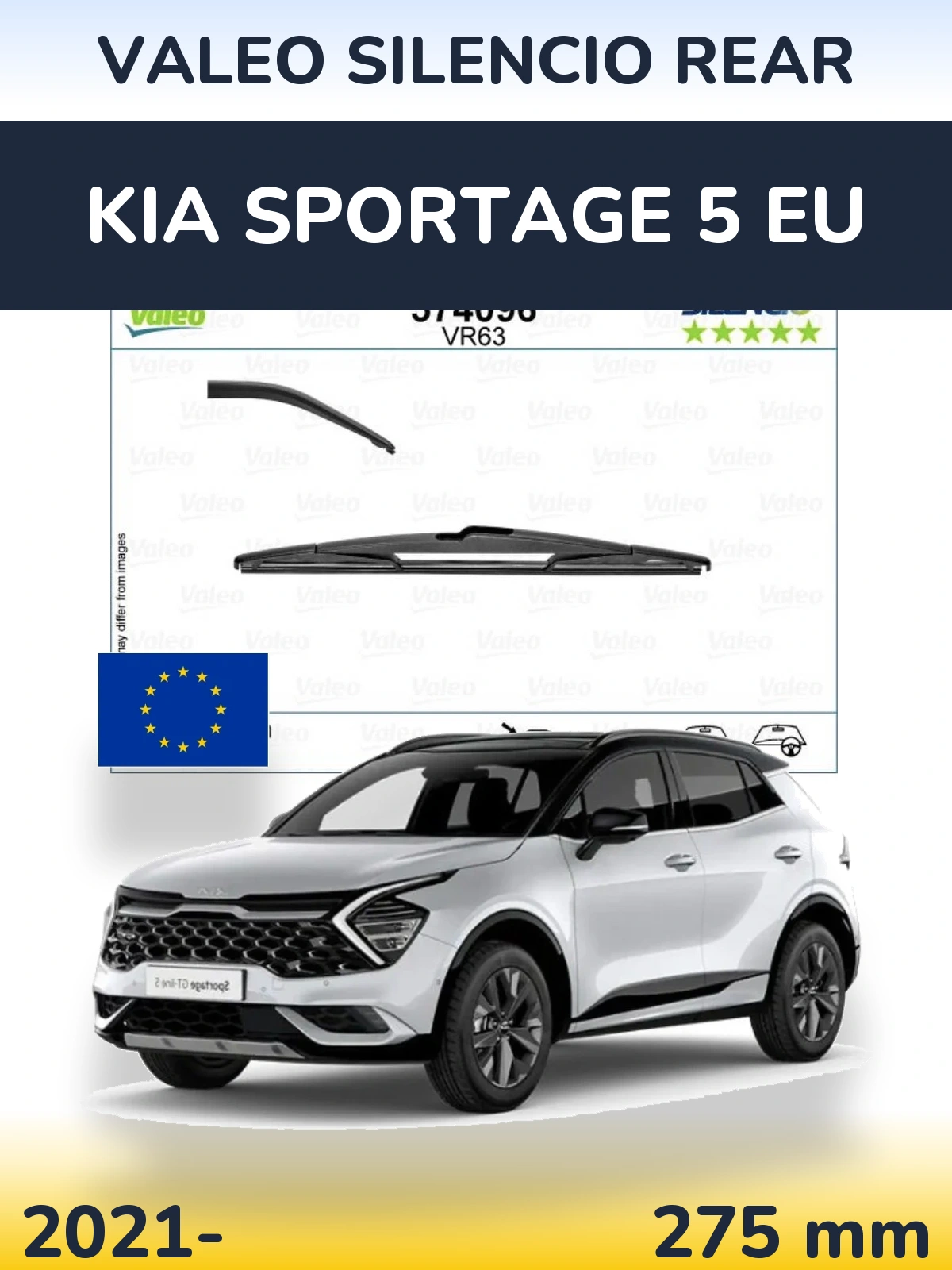 Tylna wycieraczka Valeo Silencio Rear 285 mm do KIA Sportage 5 EU 2021-2026