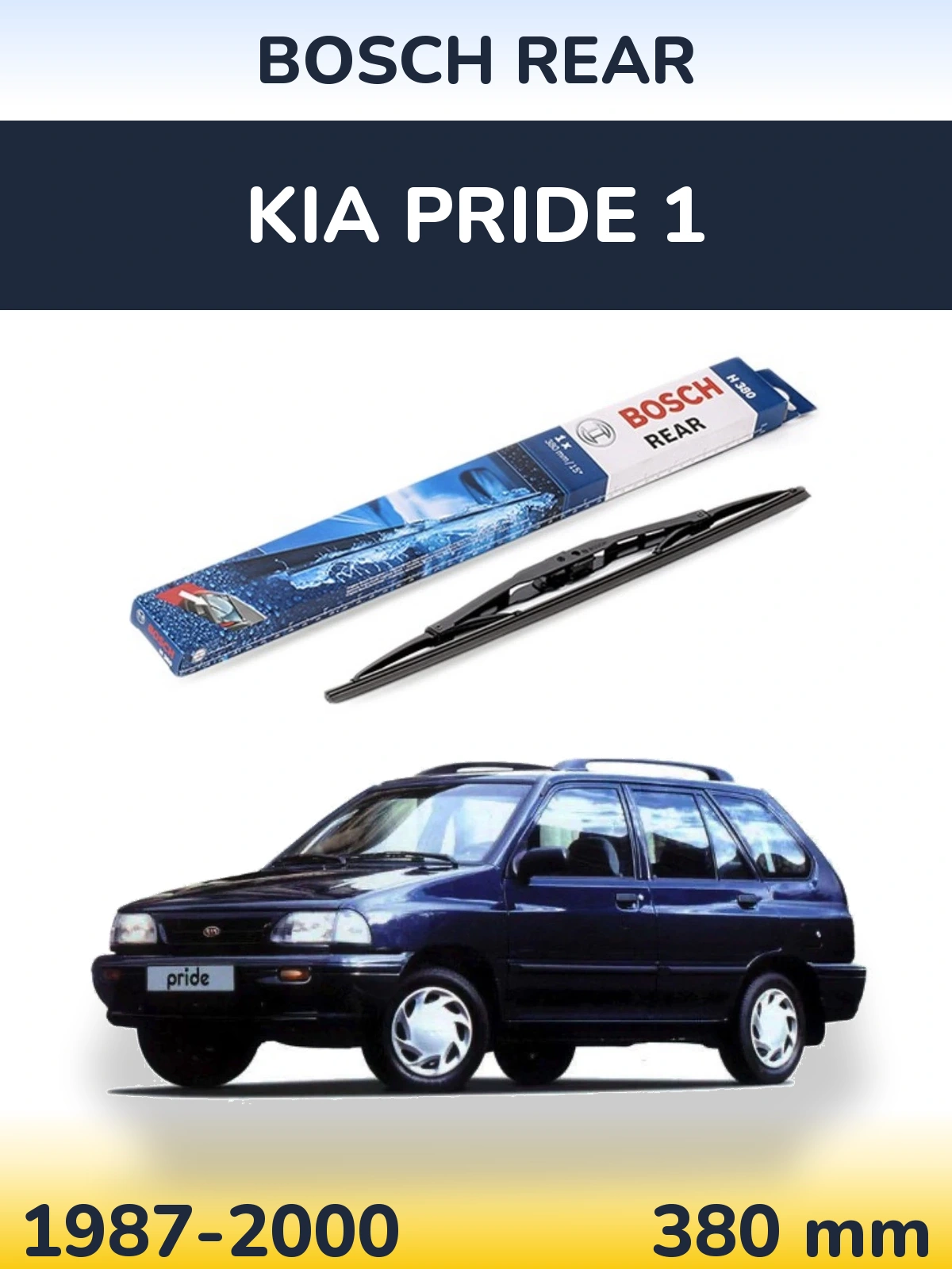 Tylna wycieraczka BOSCH Rear 380 mm do KIA Pride 1 1987-2000