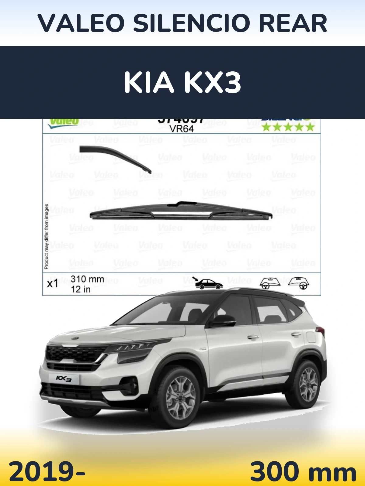 Tylna wycieraczka Valeo Silencio Rear 310 mm do KIA KX3 2019-2026