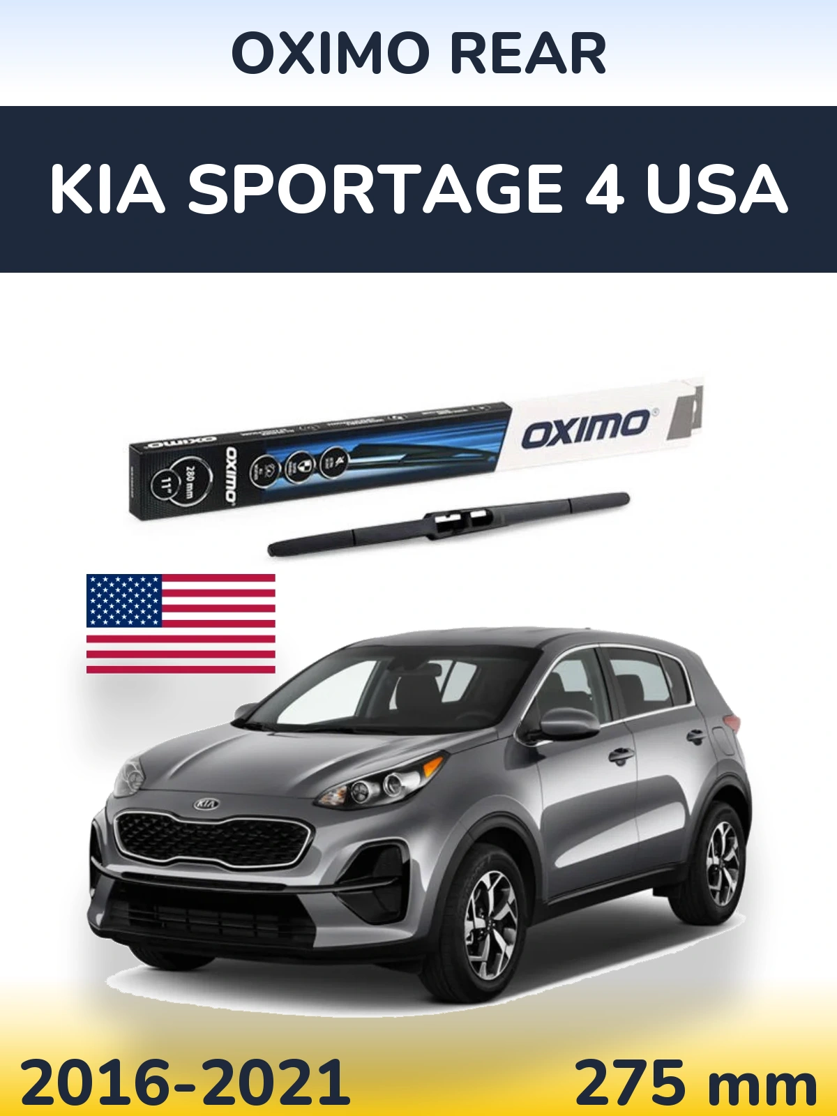 Задний дворник Oximo Rear 280 мм для KIA Sportage 4 USA 2016-2021