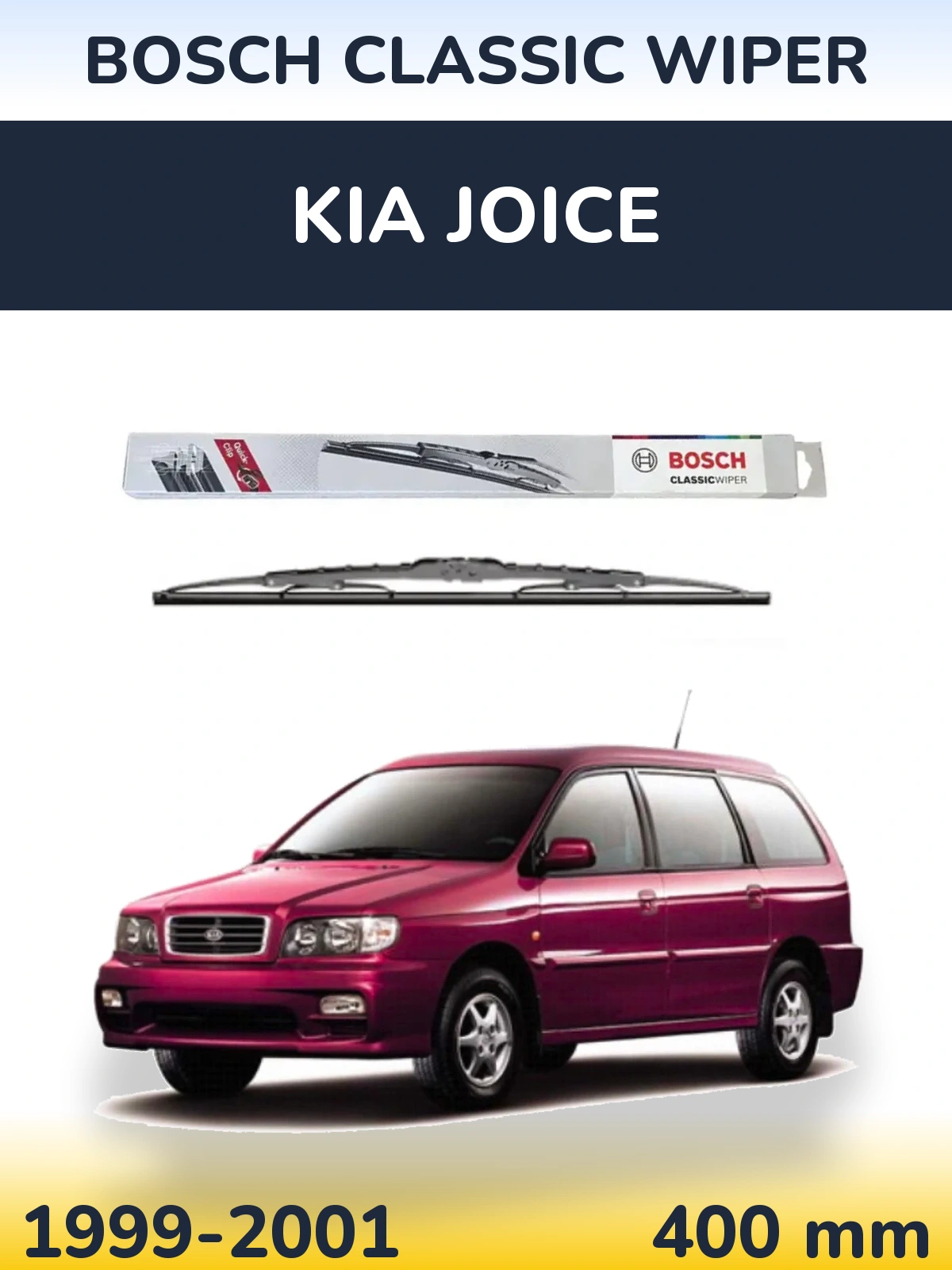 Задний дворник BOSCH Classic Wiper 400 мм для KIA Joice 1999-2001