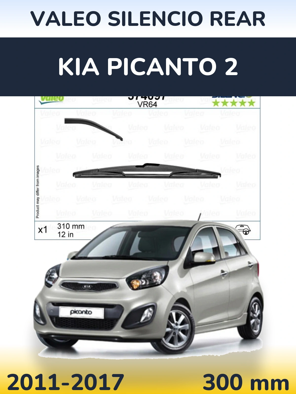 Tylna wycieraczka Valeo Silencio Rear 310 mm do KIA Picanto 2 2011-2017