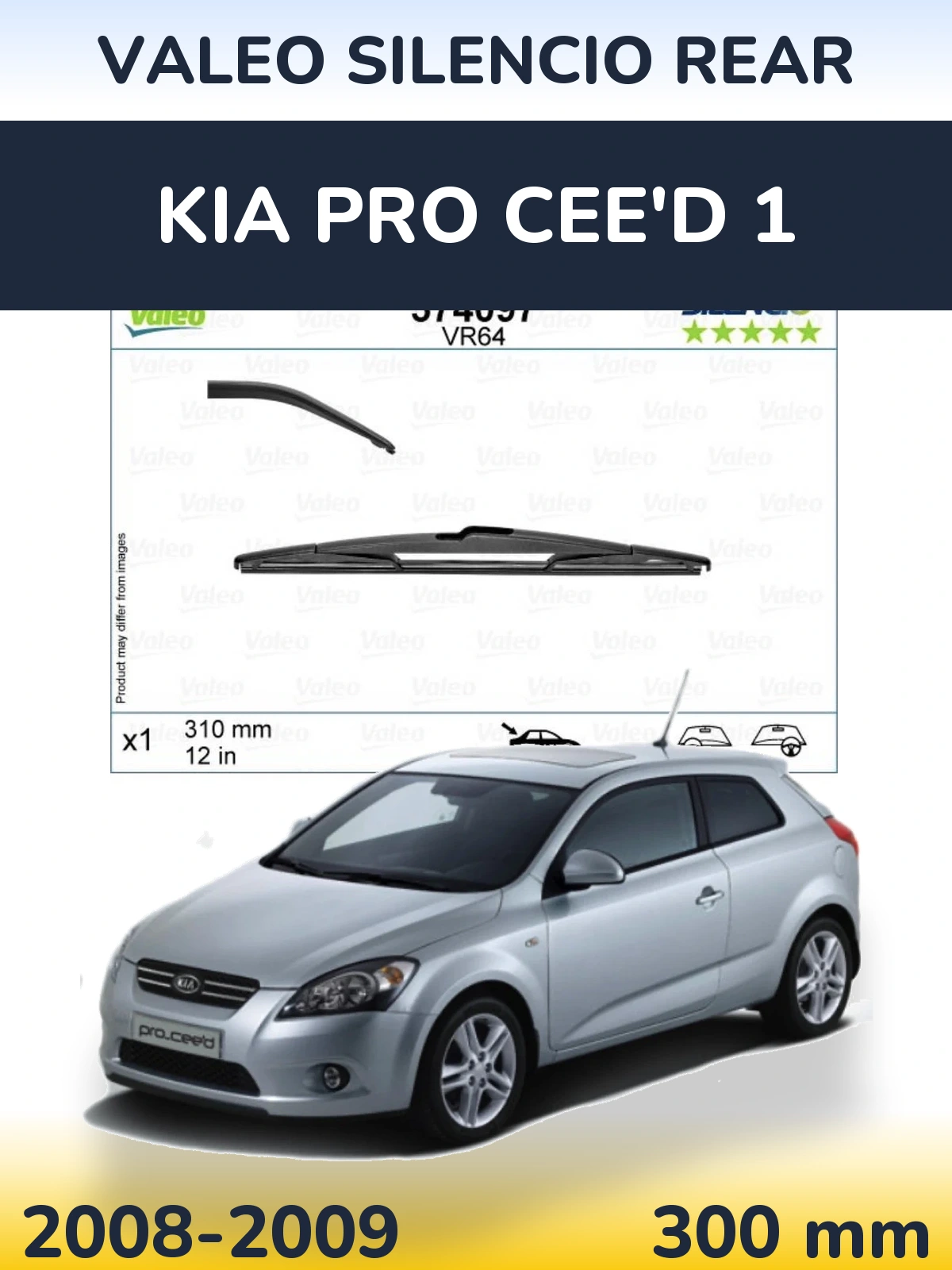 Tylna wycieraczka Valeo Silencio Rear 310 mm do KIA Pro Cee'd 1 2008-2009