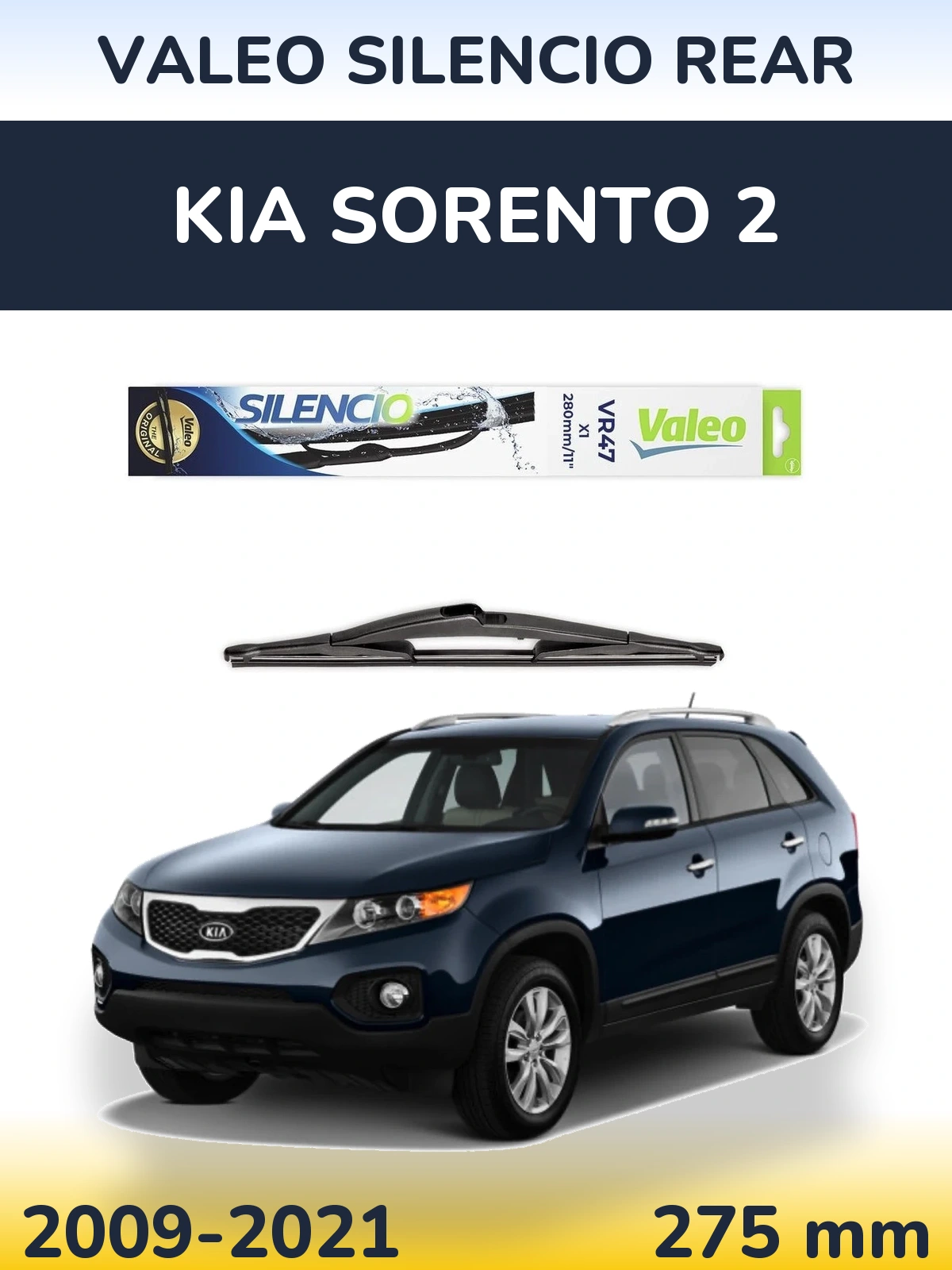 Tylna wycieraczka Valeo Silencio Rear 280 mm do KIA Sorento 2 2009-2021