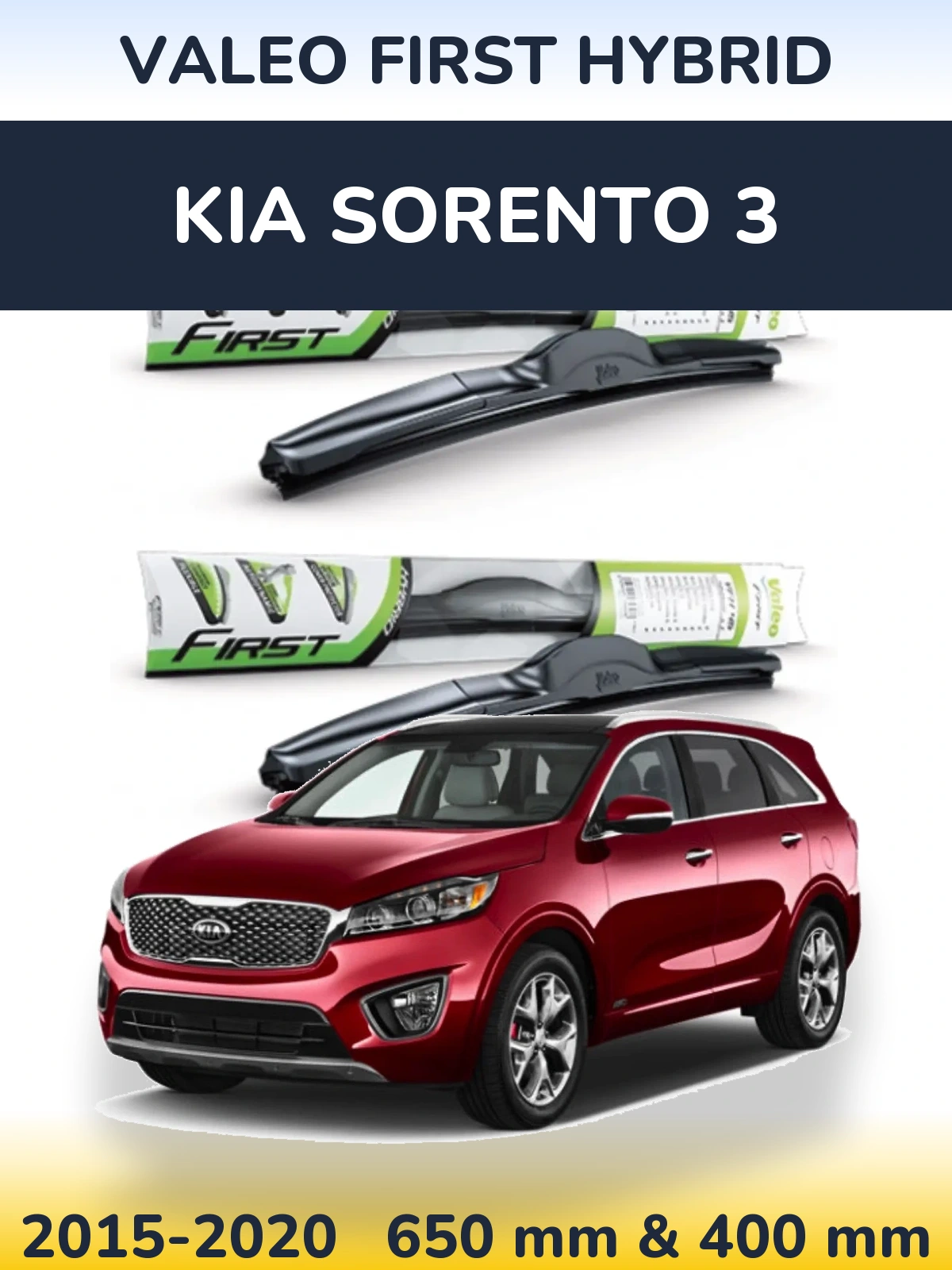 Komplet przednich wycieraczek Valeo First Hybrid 650 & 400 mm do KIA Sorento 3 2015-2020