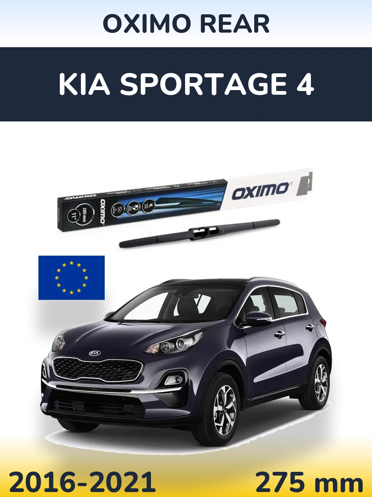 Задний дворник Oximo Rear 280 мм для KIA Sportage 4 2016-2021