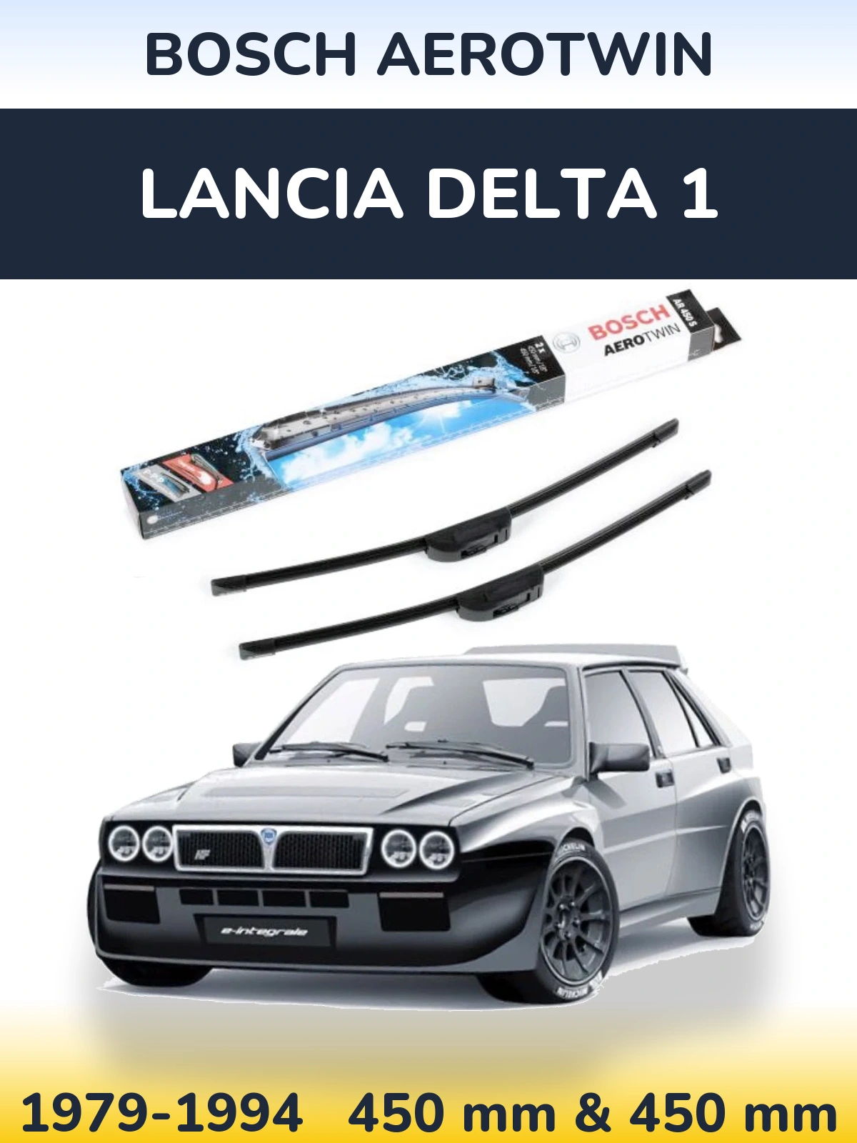 Komplet przednich wycieraczek BOSCH AeroTwin 450 & 450 mm do Lancia Delta 1 1979-1994