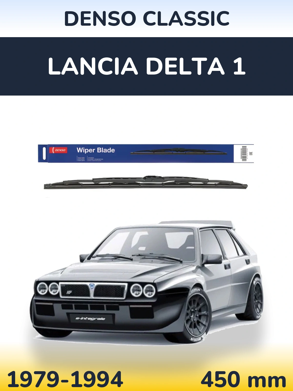 Rear wiper blade Denso Classic 450 mm for Lancia Delta 1 1979-1994
