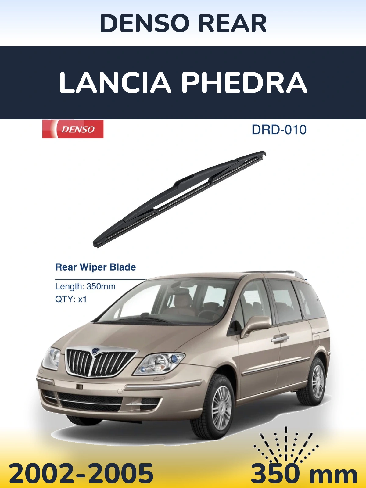 Задний дворник Denso Rear 350 мм для Lancia Phedra 2002-2005