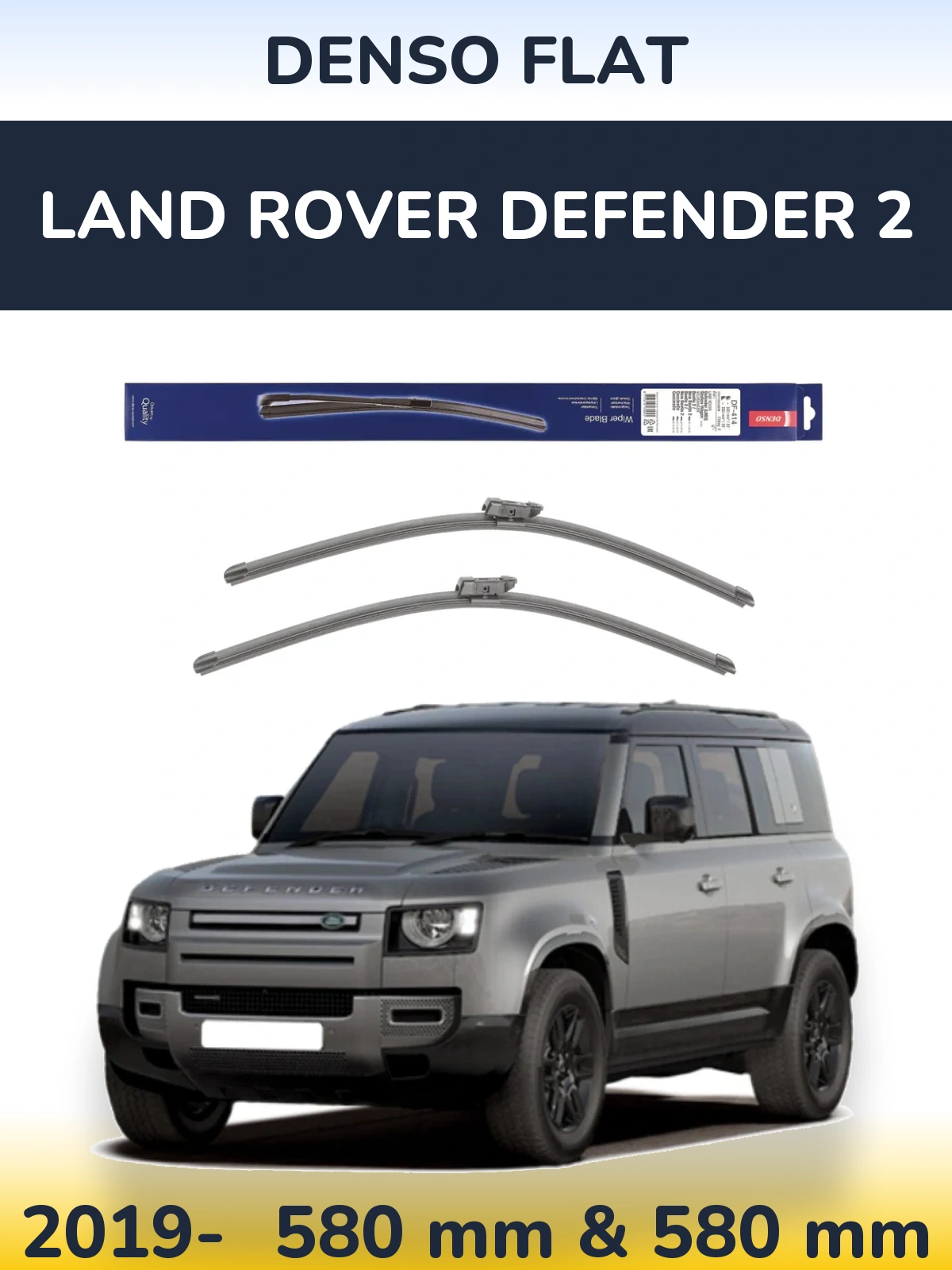 Komplet przednich wycieraczek Denso Flat 550 & 550 mm do Land Rover Defender 2 2019-2026