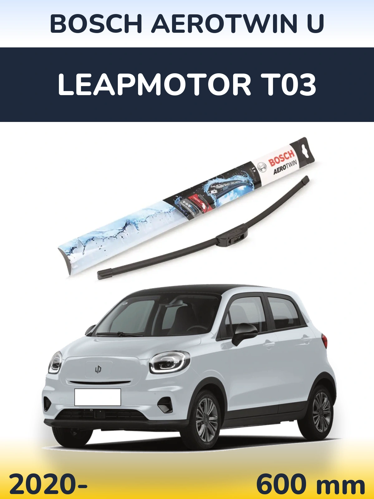 Przednia wycieraczka BOSCH AeroTwin U 600 mm do Leapmotor T03 2020-2026