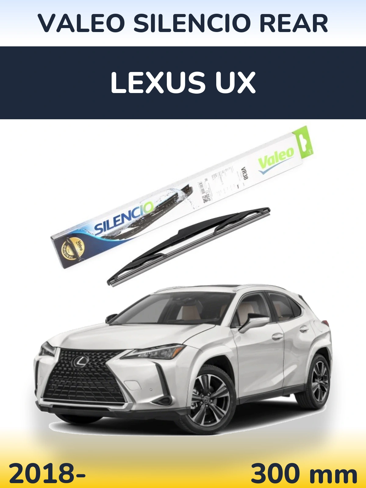 Rear wiper blade Valeo Silencio Rear 300 mm for Lexus UX 2018-2026