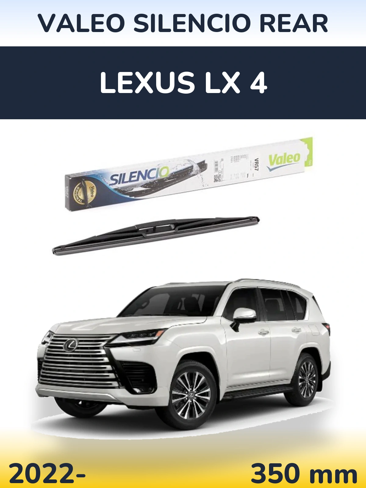Tylna wycieraczka Valeo Silencio Rear 345 mm do Lexus LX 4 2022-2026