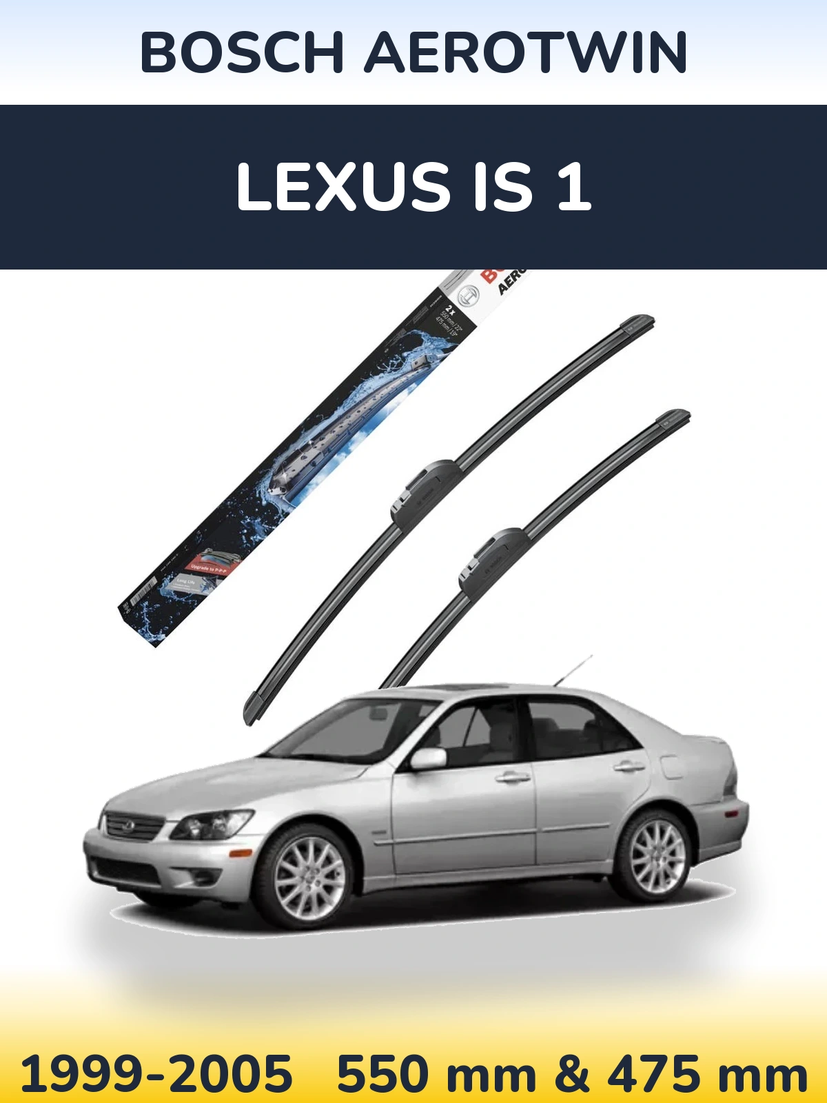 Комплект передних дворников BOSCH AeroTwin 550 & 475 мм для Lexus IS 1 1999-2005