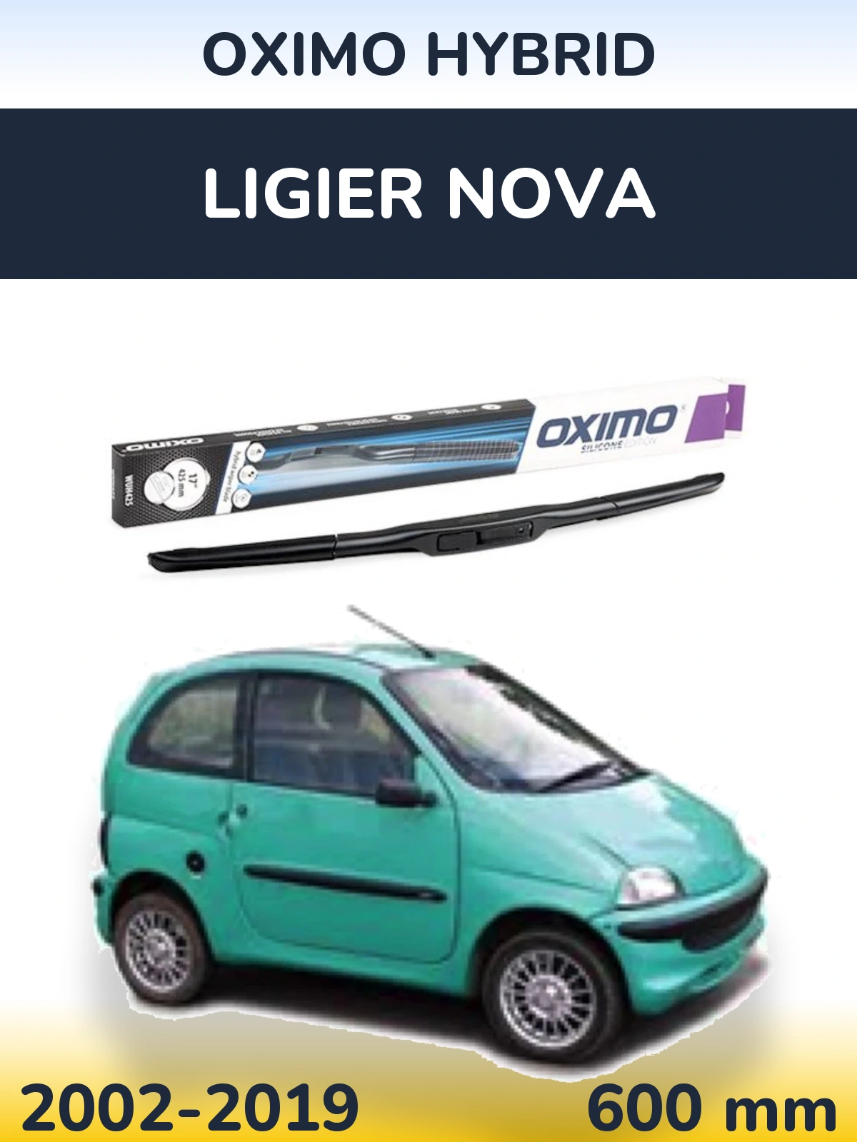 Przednia wycieraczka Oximo Hybrid 600 mm do Ligier Nova 2002-2019