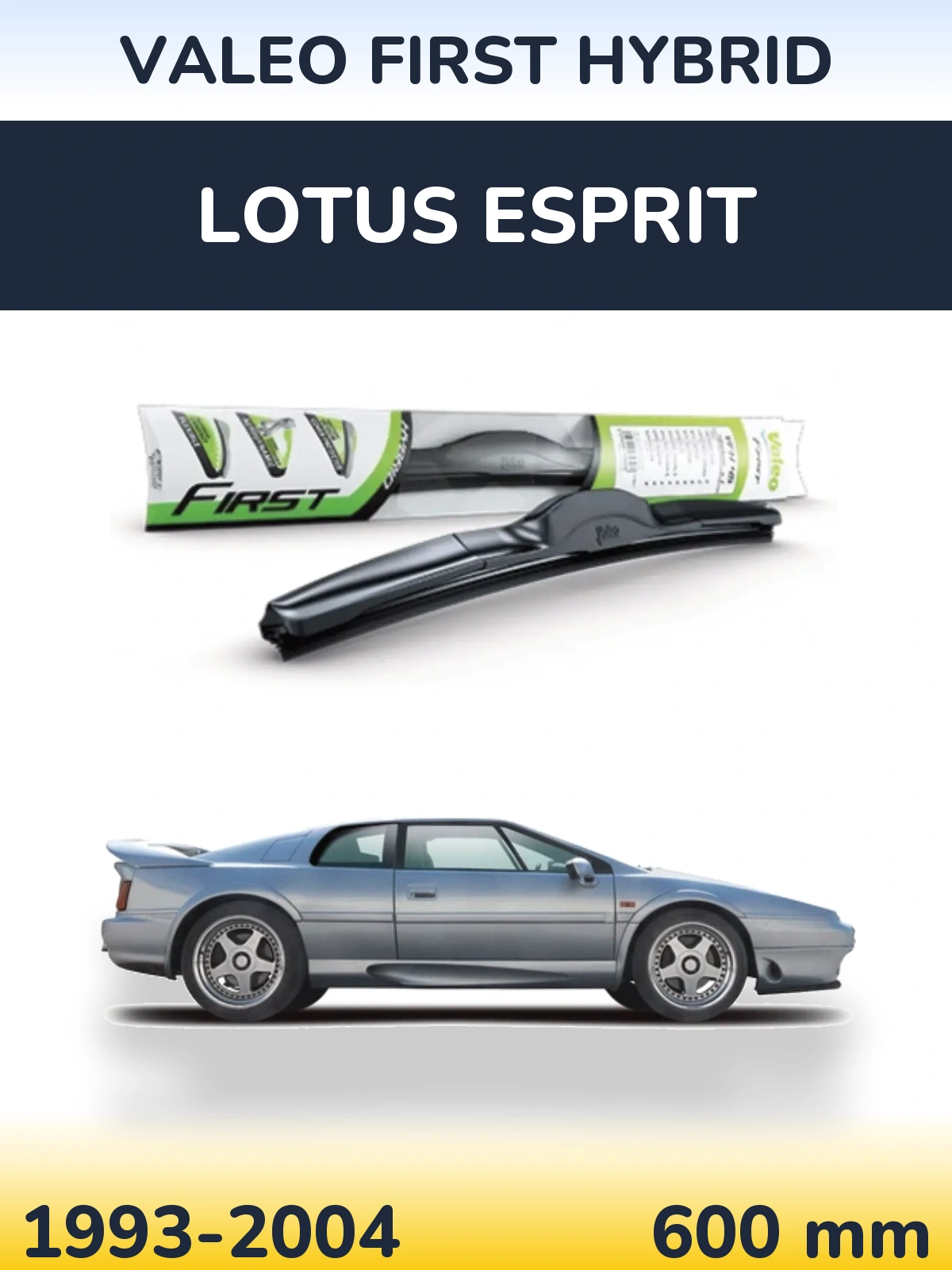 Przednia wycieraczka Valeo First Hybrid 600 mm do Lotus Esprit 1993-2004