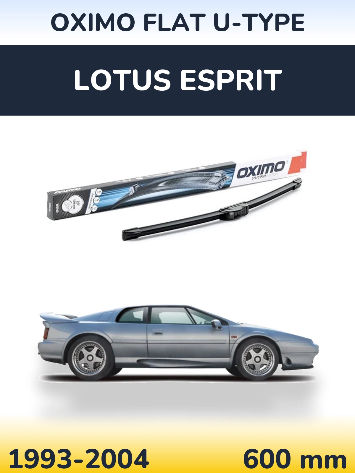 Przednia wycieraczka Oximo Flat U-type 600 mm do Lotus Esprit 1993-2004