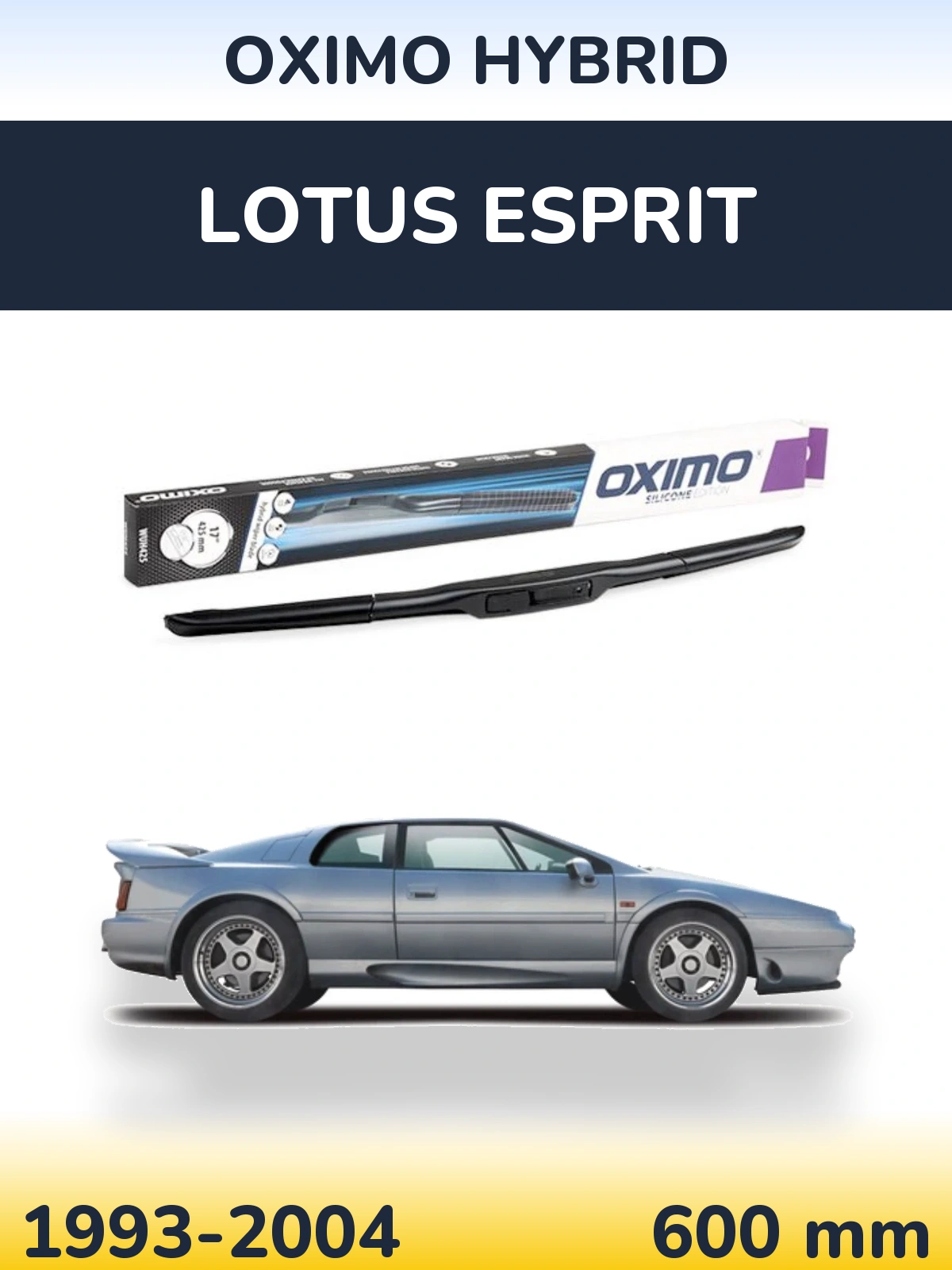Передний дворник Oximo Hybrid 600 мм для Lotus Esprit 1993-2004