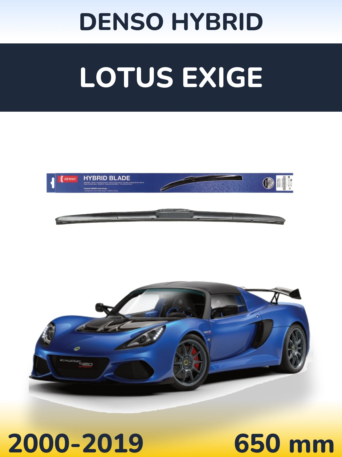 Przednia wycieraczka Denso Hybrid 650 mm do Lotus Exige 2000-2019