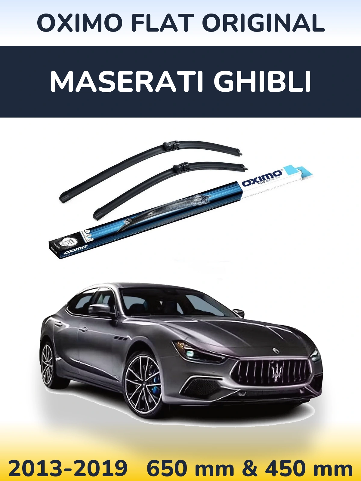 Komplet przednich wycieraczek Oximo Flat Original 650 & 450 mm do Maserati Ghibli 2013-2019