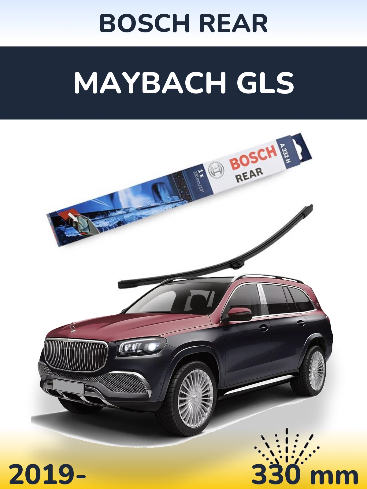 Tylna wycieraczka BOSCH Rear 330 mm do Maybach GLS 2019-2026