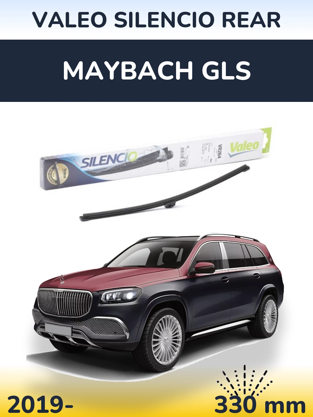 Tylna wycieraczka Valeo Silencio Rear 320 mm do Maybach GLS 2019-2026